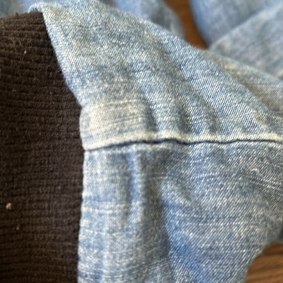 Hudson Girl’s Blue Lined Sift Jean Zip Up Embroidered Jacket Size‎ L - Picture 8 of 15